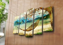 Wallity Set de 5 pinturas decorativas en lienzo 5PATK-3 Multicolor